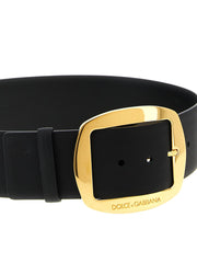 Dolce & Gabbana Black Calfskin Regular Belt - 80 cm / 32 Inches