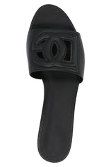 Dolce & Gabbana Black Calfskin Slides