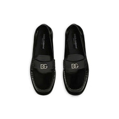 Dolce & Gabbana Black Calfskin Slip-On Loafers