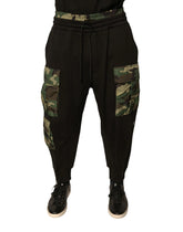 Dolce & Gabbana Black Camouflage Cotton Jogger Cargo Pants - Cargo Pants
