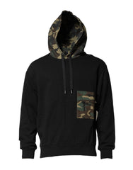 Dolce & Gabbana Black Camouflage Hooded Sweatshirt Sweater - IT46 | S - Hoodies