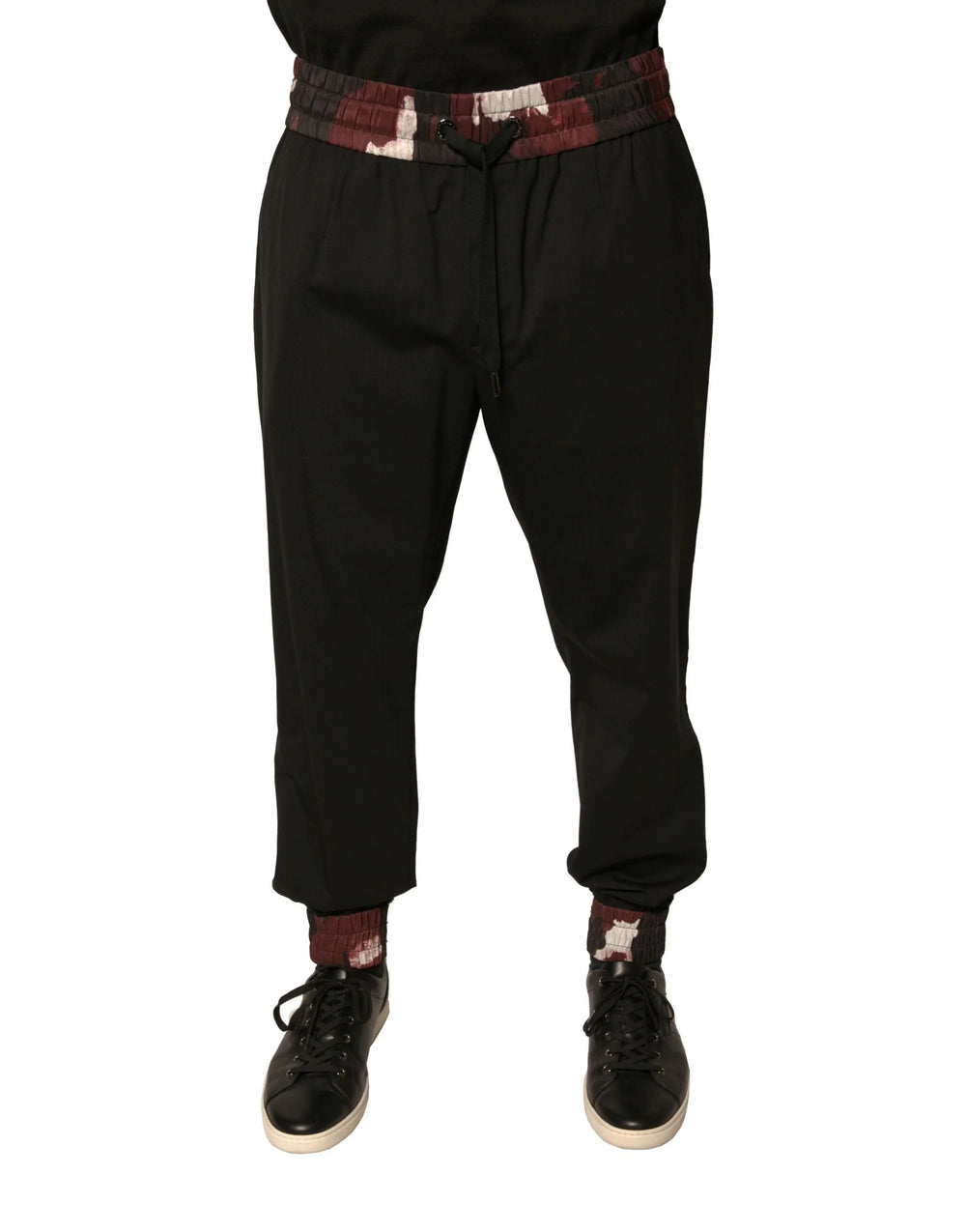 Dolce & Gabbana Black Camouflage Wool Jogger Sweatpants Pants - Joggers