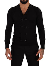 Dolce & Gabbana Black Cashmere Button Down Cardigan Sweater - IT46 | S - Cardigans