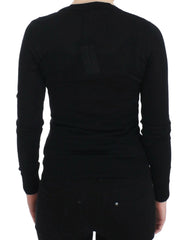 Dolce & Gabbana Black Cashmere Crewneck Sweater Pullover - IT38|XS - Sweaters