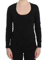 Dolce & Gabbana Black Cashmere Crewneck Sweater Pullover - IT38|XS - Sweaters