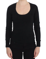 Dolce & Gabbana Black Cashmere Crewneck Sweater Pullover - IT38|XS - Sweaters