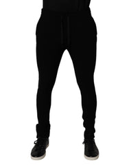 Dolce & Gabbana Black Cashmere Jogger Men Sweatpants Pants - IT48 | M - Joggers