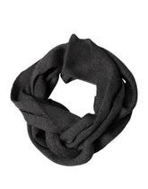 Dolce & Gabbana Black Cashmere Knit Neck Wrap Foulard Scarf