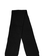 Dolce & Gabbana Black Cashmere Knit Neck Wrap Shawl 202cm x 26cm Scarf