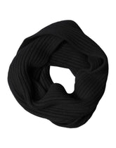 Dolce & Gabbana Black Cashmere Knit Neck Wrap Shawl 202cm x 26cm Scarf