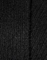 Dolce & Gabbana Black Cashmere Knit Shawl Fringes Scarf