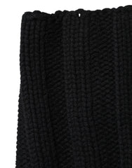Dolce & Gabbana Black Cashmere Knitted Neck Warmer Foulard Scarf - Neck Gaiters