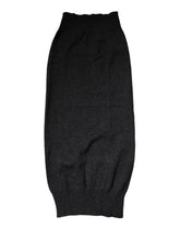 Dolce & Gabbana Black Cashmere Knitted Neck Warmer Foulard Scarf - Neck Gaiters