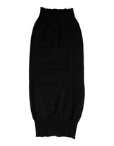 Dolce & Gabbana Black Cashmere Knitted Neck Warmer Foulard Scarf - Neck Gaiters