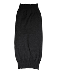 Dolce & Gabbana Black Cashmere Knitted Neck Warmer Foulard Scarf - Neck Gaiters