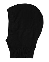 Dolce & Gabbana Black Cashmere Knitted Ski Mask Balaclava Hat - Balaclavas