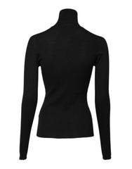 Dolce & Gabbana Black Cashmere Turtleneck Knitted Blouse Top - IT42|M - Sweaters