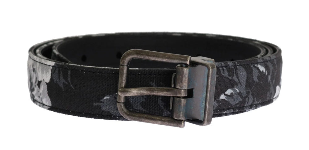 Dolce & Gabbana Black Cayman Linen Leather Belt - Belts