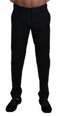 Dolce & Gabbana Black Chino Formal Cotton Pants - IT46 | S - Chinos