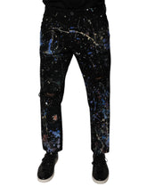 Dolce & Gabbana Black Color Splash Cotton Skinny Denim Jeans - IT48 | M - Jeans