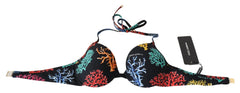 Dolce & Gabbana Black Corals Print Women Beachwear Bikini Tops - IT1 | XS - Swimwear Tops
