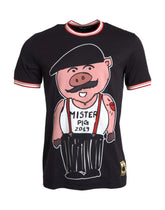 Dolce & Gabbana Black Cotton 2019 Year of the Pig T-shirt - IT52 | XL - T-Shirts