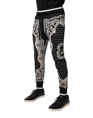 Dolce & Gabbana Black Cotton Bandana Jogger Sweatpants Pants - Joggers