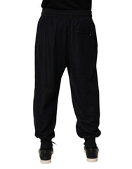 Dolce & Gabbana Black Cotton Blend Drawstring Jogger Jogger Pants - IT48 | M - Joggers