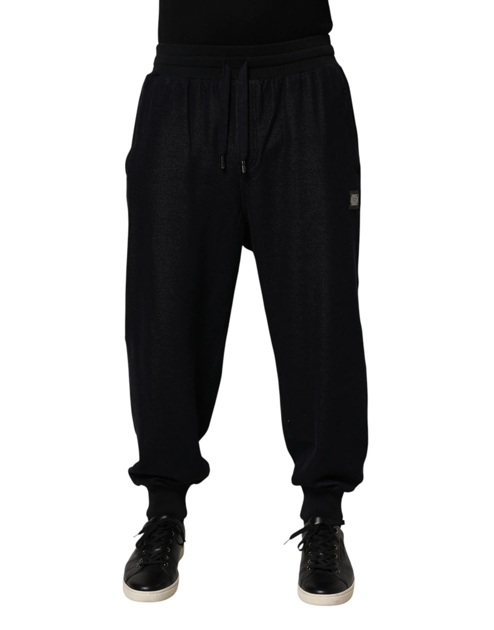 Dolce & Gabbana Black Cotton Blend Drawstring Jogger Jogger Pants - IT48 | M - Joggers