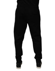 Dolce & Gabbana Black Cotton Blend Jogger Sweatpants Pants - IT50 | L - Joggers