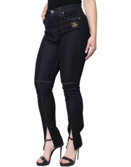 Dolce & Gabbana Black Cotton Blend Skinny Denim Jeans - IT46|XL - Jeans