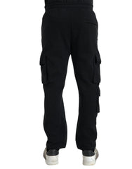 Dolce & Gabbana Black Cotton Blend Skinny Pants - IT48 | M - Trousers