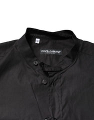 Dolce & Gabbana Black Cotton Button Down Men Casual Shirt - IT37 | XS - Shirts