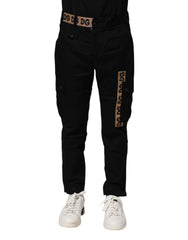 Dolce & Gabbana Black Cotton Cargo Casual Pants - IT44 | XS - Cargo Pants