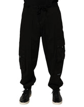 Dolce & Gabbana Black Cotton Cargo Jogger Sweatpants Pants - IT58 | XXL - Joggers
