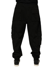 Dolce & Gabbana Black Cotton Cargo Jogger Sweatpants Pants - IT58 | XXL - Joggers