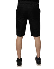 Dolce & Gabbana Black Cotton Casual Mid Waist Chino Shorts - IT48 | M - Chino Shorts