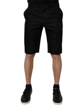 Dolce & Gabbana Black Cotton Casual Mid Waist Chino Shorts - IT48 | M - Chino Shorts