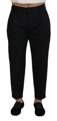 Dolce & Gabbana Black Cotton Chino Formal Pants - IT46 | S - Chinos