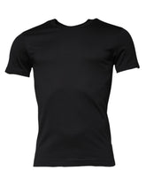 Dolce & Gabbana Black Cotton Crew Neck Short Sleeves T-shirt - IT44 | XS - T-Shirts