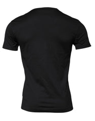 Dolce & Gabbana Black Cotton Crew Neck Short Sleeves T-shirt - IT44 | XS - T-Shirts