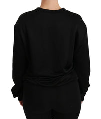 Dolce & Gabbana Black Cotton Crewneck Pullover Sweater - Sweaters