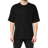 Dolce & Gabbana Black Cotton Crewneck Short Sleeve T-Shirt - IT50 | L