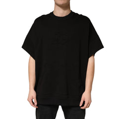 Dolce & Gabbana Black Cotton Crewneck Short Sleeve T-Shirt - IT50 | L