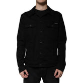 Dolce & Gabbana Black Cotton Denim Jacket - IT52 | XL