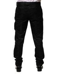 Dolce & Gabbana Black Cotton DG Crown Dress Pants - IT52 | XL - Trousers