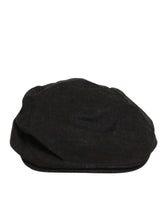 Dolce & Gabbana Black Cotton DG Logo Newsboy Cloth Capello Hat - 58 cm|M - Flat Caps