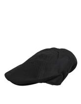 Dolce & Gabbana Black Cotton DG Logo Newsboy Cloth Capello Hat - 58 cm|M - Flat Caps