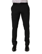 Dolce & Gabbana Black Cotton Dress Formal Men Trouser Pants - IT46 | S