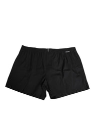 Dolce & Gabbana Black Cotton Elastic Waistband Button Swimwear - IT48 | M - Swimwear